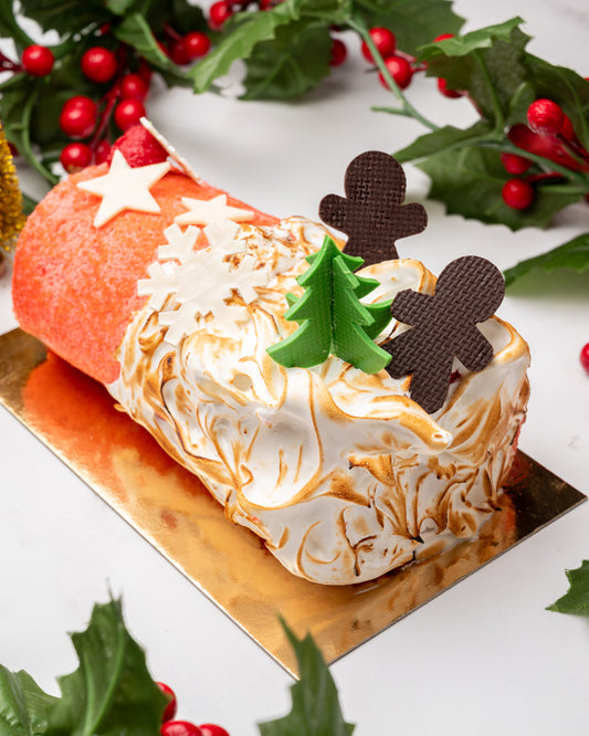 Christmas Special: Mango/passion fruit Bûche (Nut-free)