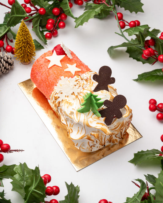 Christmas Special: Mango/passion fruit Bûche (Nut-free)